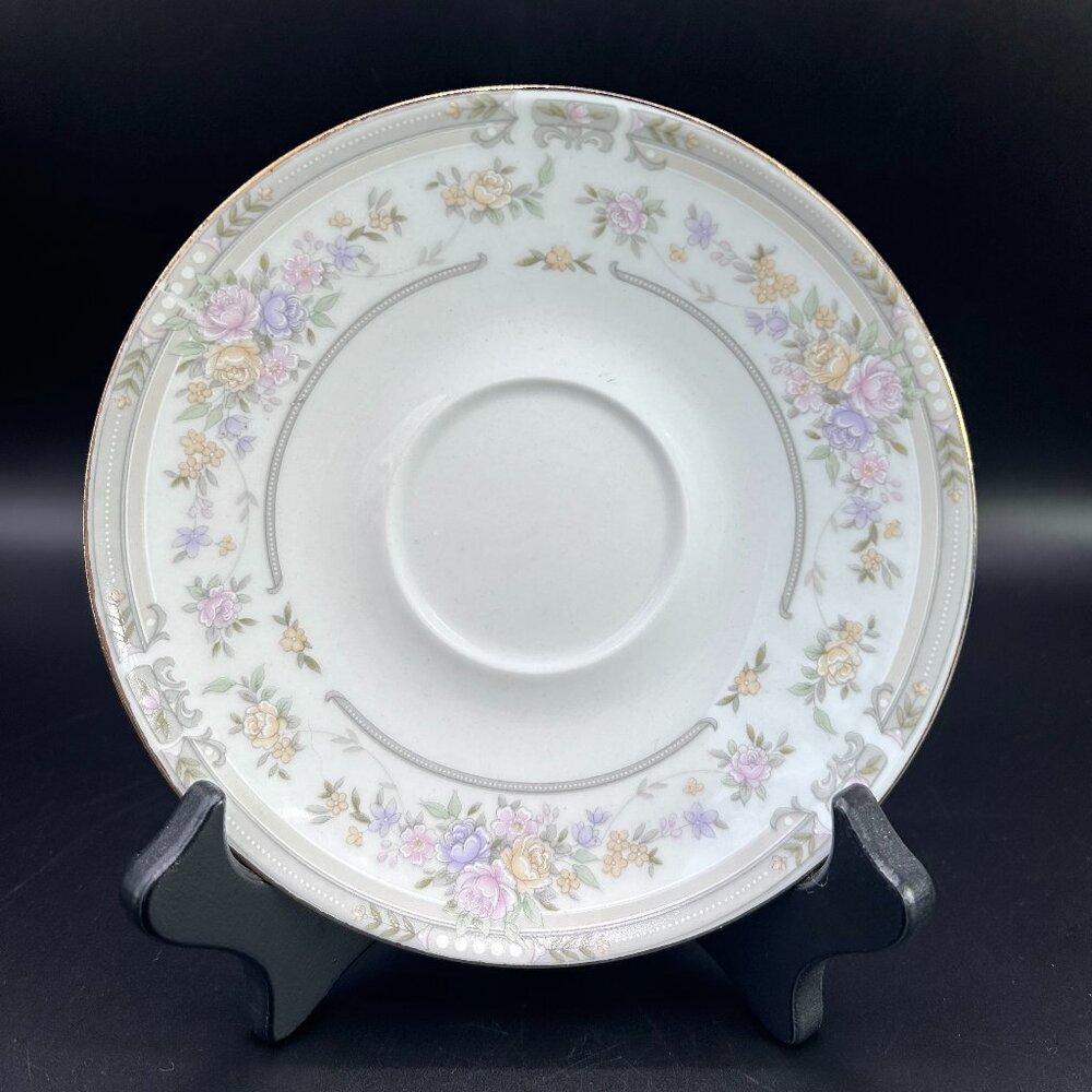 VTG 1993 Excel Southampton 223 Fine China Saucer Plate 6" Gold Trim VTG